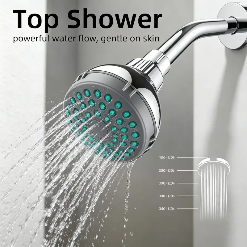 Garden Tools - Hochwertiger Multifunktionaler Duschkopf Power-Spray Wandduschkopf Langlebig